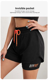 Women's High Rise 2-in-1 Running & Yoga Shorts