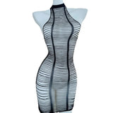Fishnet Mesh Bodycon Cover-Up