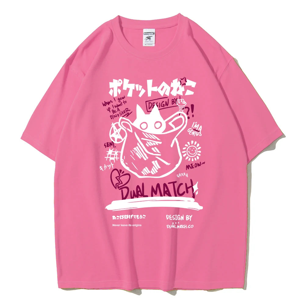 Kawaii Cat Harajuku Streetwear Tee