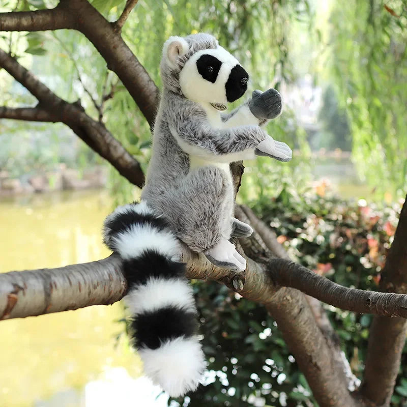 28cm Wild Lemur Plush Toy – Lifelike Stuffed Animal