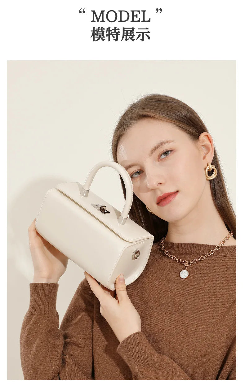 YANATARI Genuine Leather Woman Bag Shoulder Bag Handbags Ladies Crossbody Bags Luxury Designer Minimalism Bag Mini Bag White