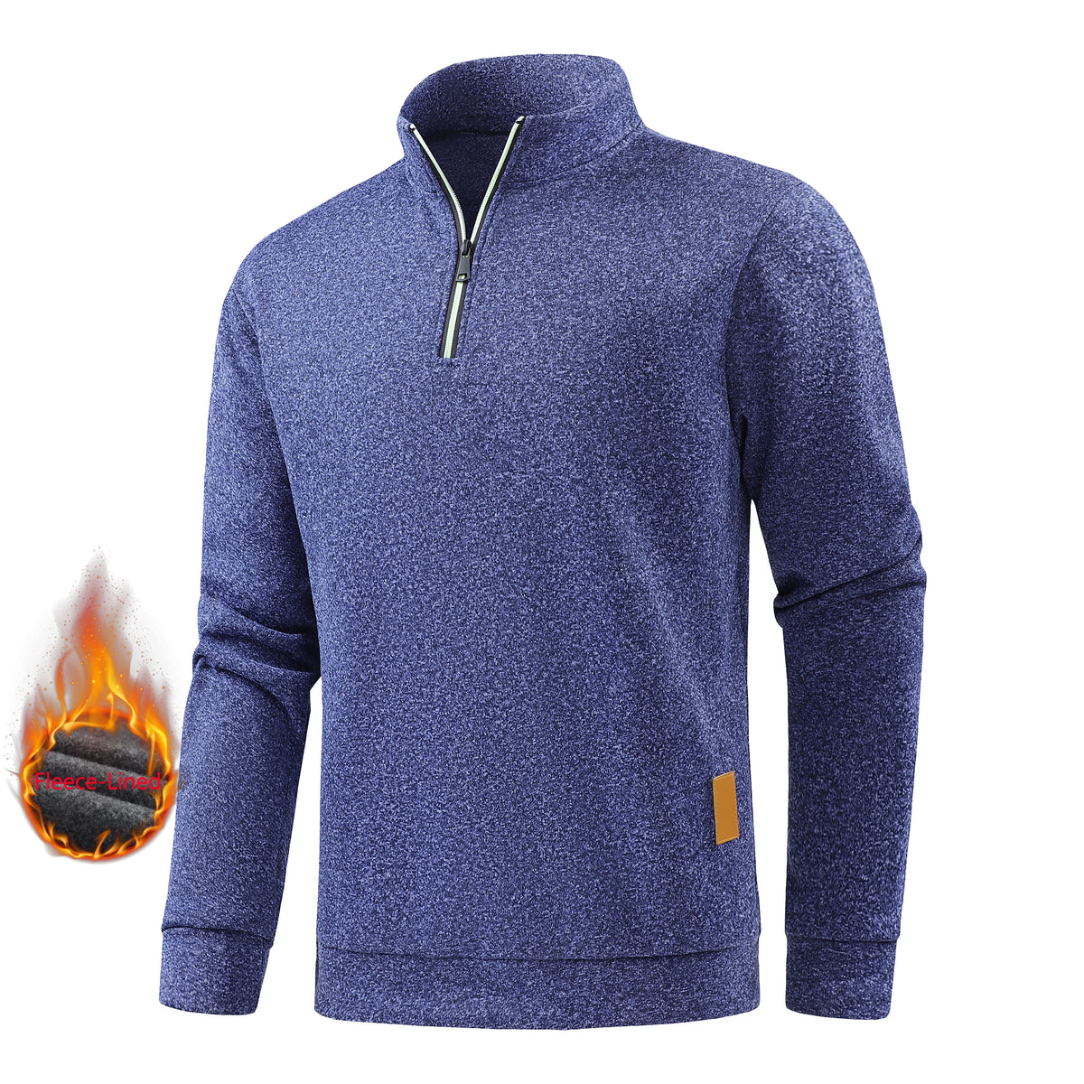 Men’s Fleece Half-Zip Turtleneck Sweatshirt