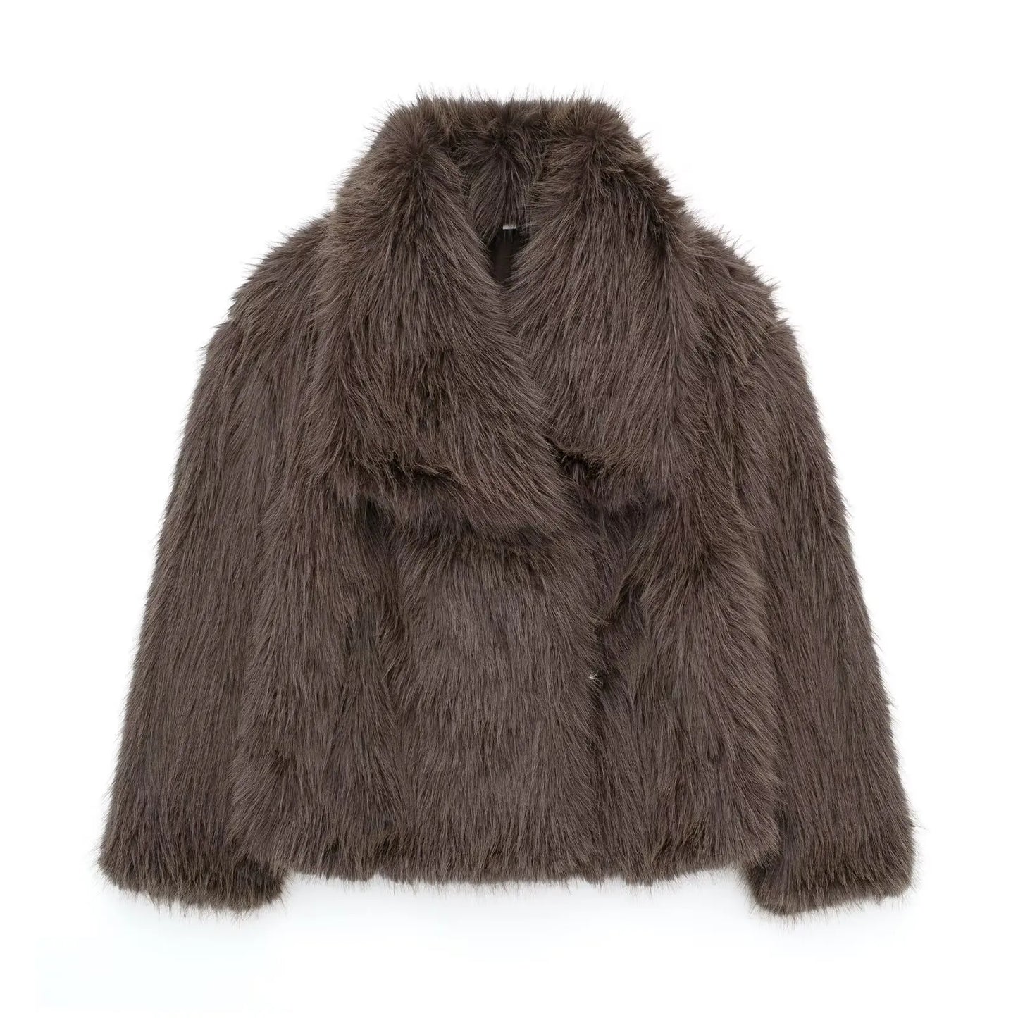 Chic Faux Fur Cropped Jacket