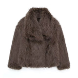 Chic Faux Fur Cropped Jacket