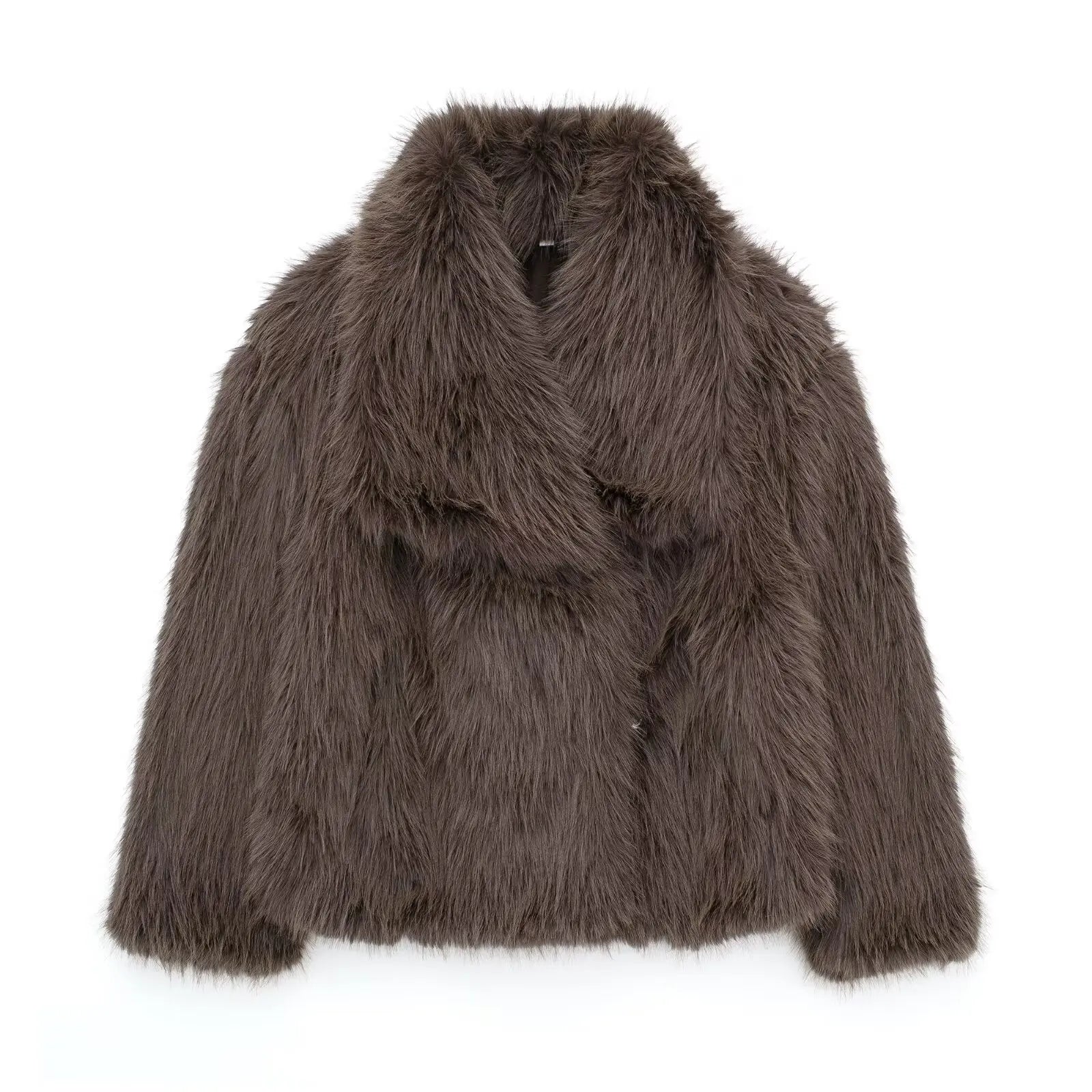 Chic Faux Fur Cropped Jacket
