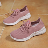 Women's Flying Woven Breathable Mesh Sneakers Soft Sole Lightweight Casual Sports Running Shoes for Daily Wear