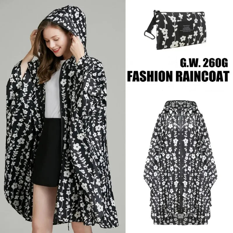 Waterproof Hooded Rain Poncho – Lightweight & Stylish