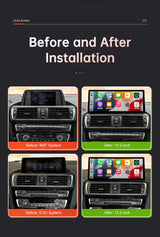 12.3'' BMW F20/F21/F22/F23 Linux CarPlay & Android Auto Screen
