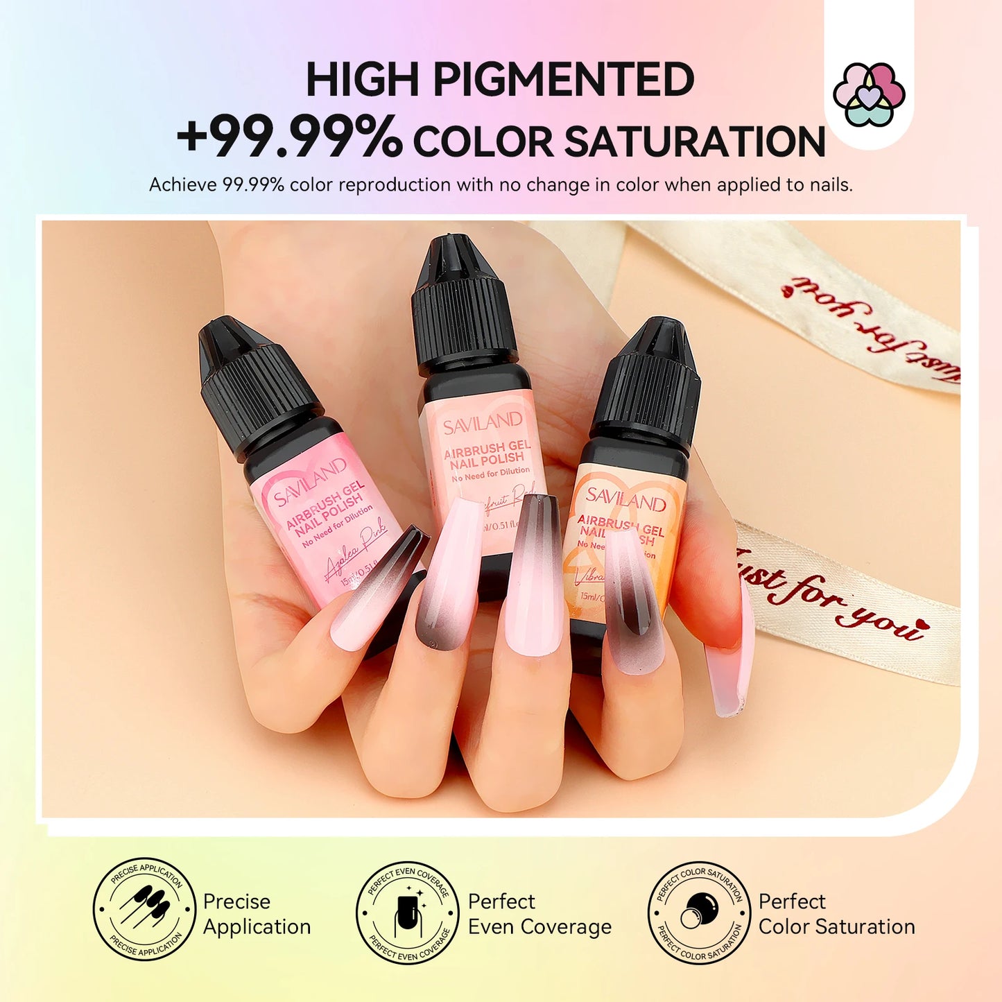 SAVILAND 36-Color Airbrush Gel Nail Polish Set – No Dilution