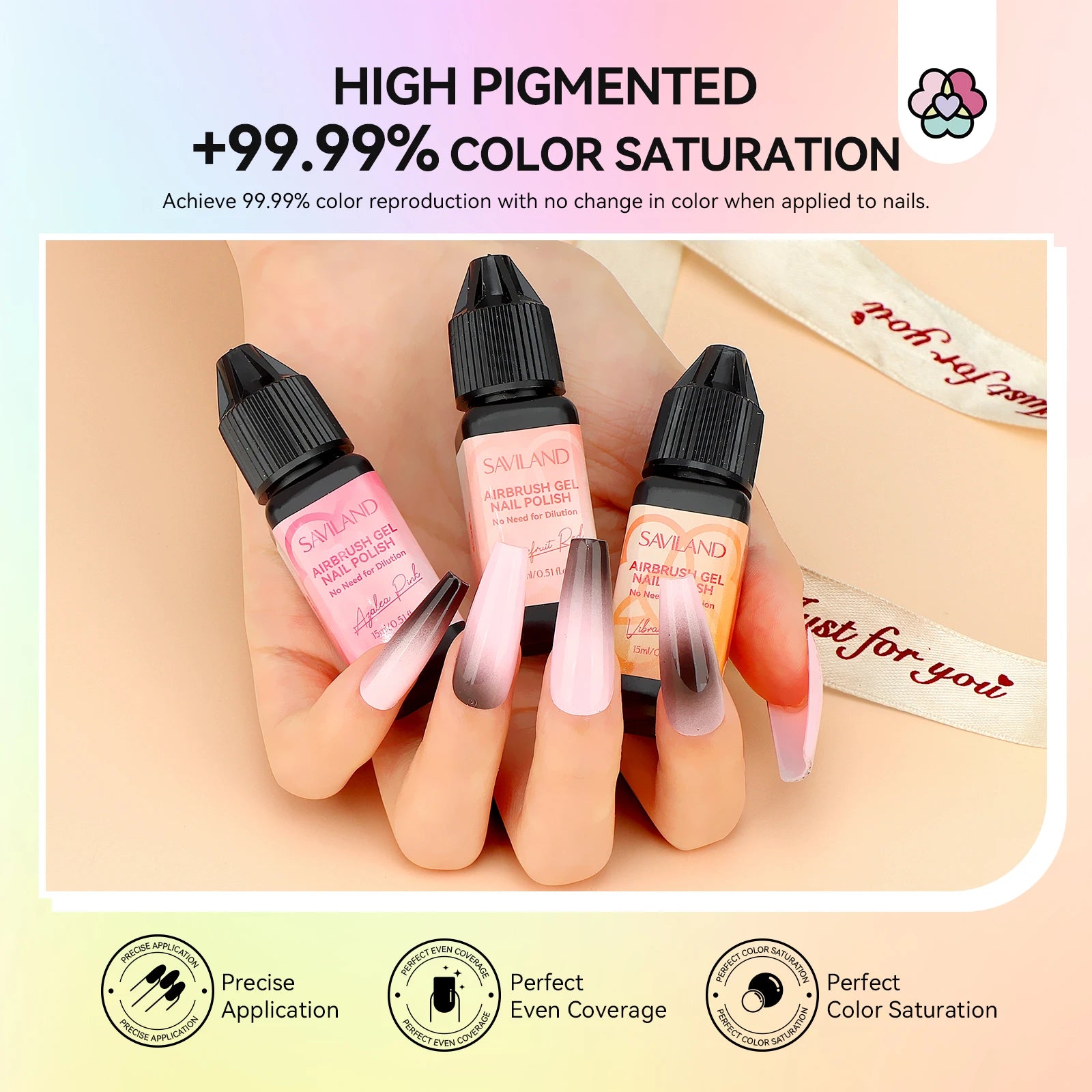 SAVILAND 36-Color Airbrush Gel Nail Polish Set – No Dilution