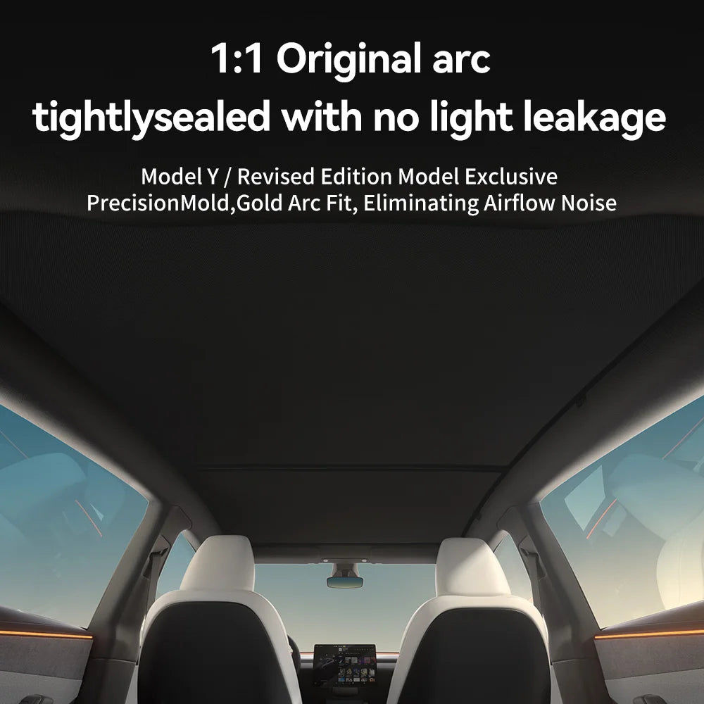Tesla Model 3/Y Graphene Honeycomb Roof Sunshade Set