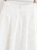 HH Women Tassel Sets White Turn-Down Collar Single-Breasted Shirts+High Waist Zipper A-Line Long Skirts Female Holiday Suit