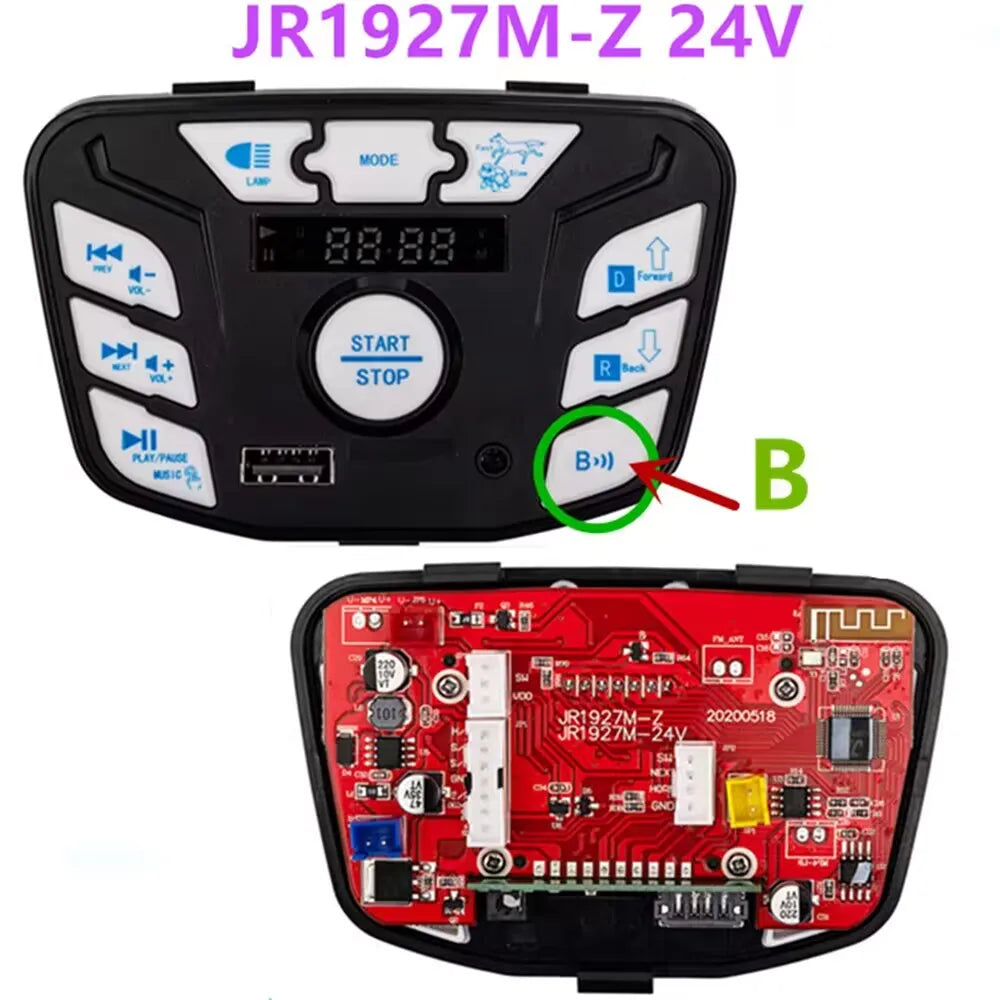 Kids Ride-On Car Bluetooth Control Panel 12V 24V