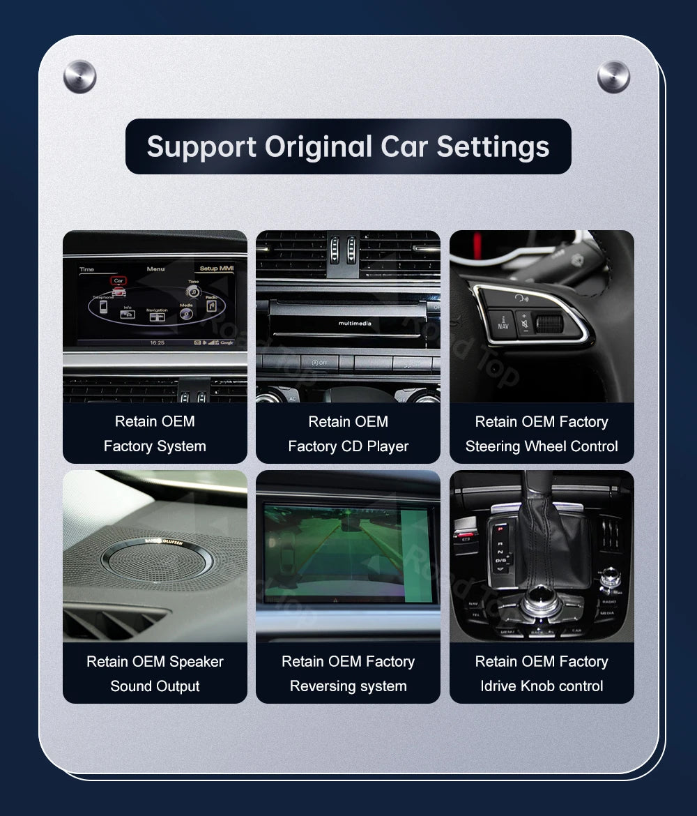 Road Top Touchscreen Display for Audi A5 S5 | CarPlay & Android Auto