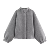 Women's 2-Piece Knitted Mini Skirt & Bomber Jacket Set