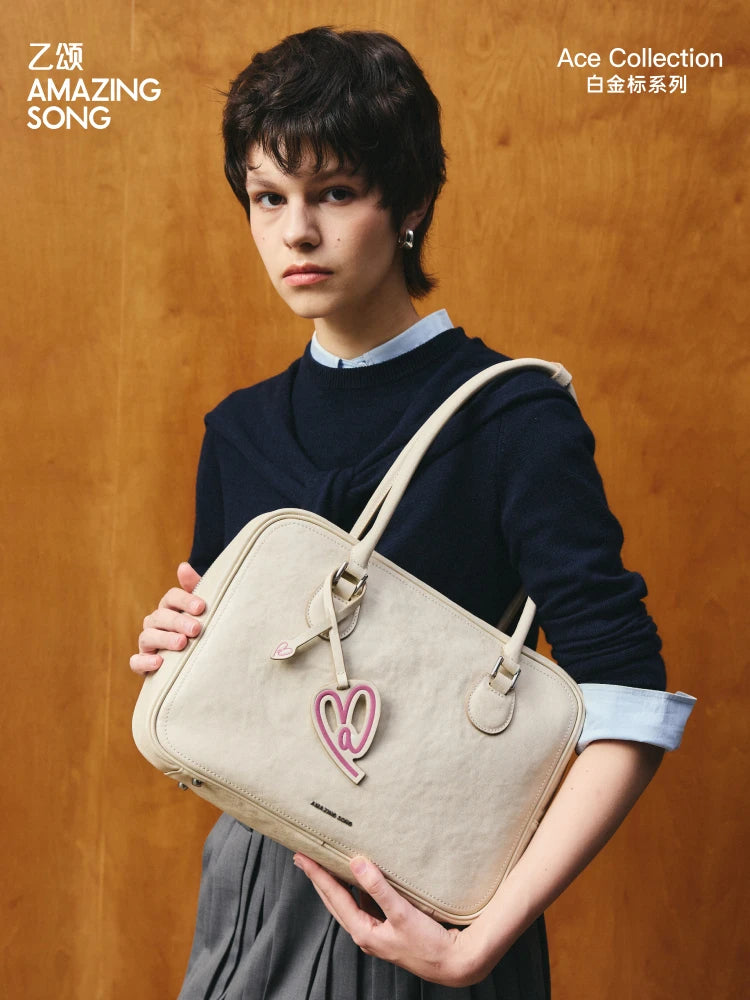 Amazing Song Toast Tote — Large Top Grain Leather Bag
