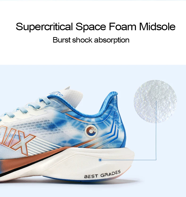 ONEMIX Nylon Carbon Plate Racing Running Training Shoes Men Full-length Shock Absorption Sports Carbon Plate Walking Sneakers