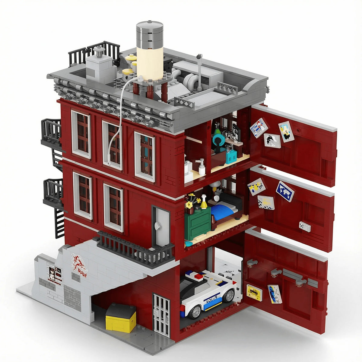 Spider Deli Apartment Building Blocks With 11 Figures Films Classic City Modular Assembly Model Kit Creative Toys Gifts 3559PCS