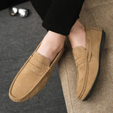 2026 Casual Men's Shoes Versatile Comfortable Work Shoes Driving Loafers Black, Grey, Khaki Three-Colour