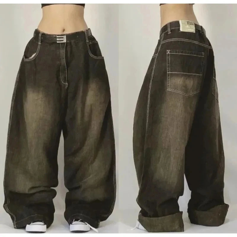 Y2K Harajuku Patchwork Baggy Jeans