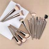 Professional 3-20pc USA-Made Makeup Brush Set - Goat & Synthetic Hair