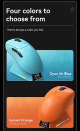 Ajazz AJ179 Apex PAW3950 Wireless Gaming Mouse with RGB Charging Dock, Computer Macro Mouse Gamer,Lightweight Ergonomic PC Mice