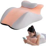 Adjustable Headrest Reading Pillow for Bed Adults - Memory Foam Back Support Wedge for Acid Reflux, Snoring & Legs
