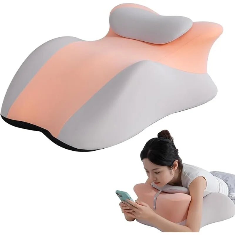 Adjustable Headrest Reading Pillow for Bed Adults - Memory Foam Back Support Wedge for Acid Reflux, Snoring & Legs