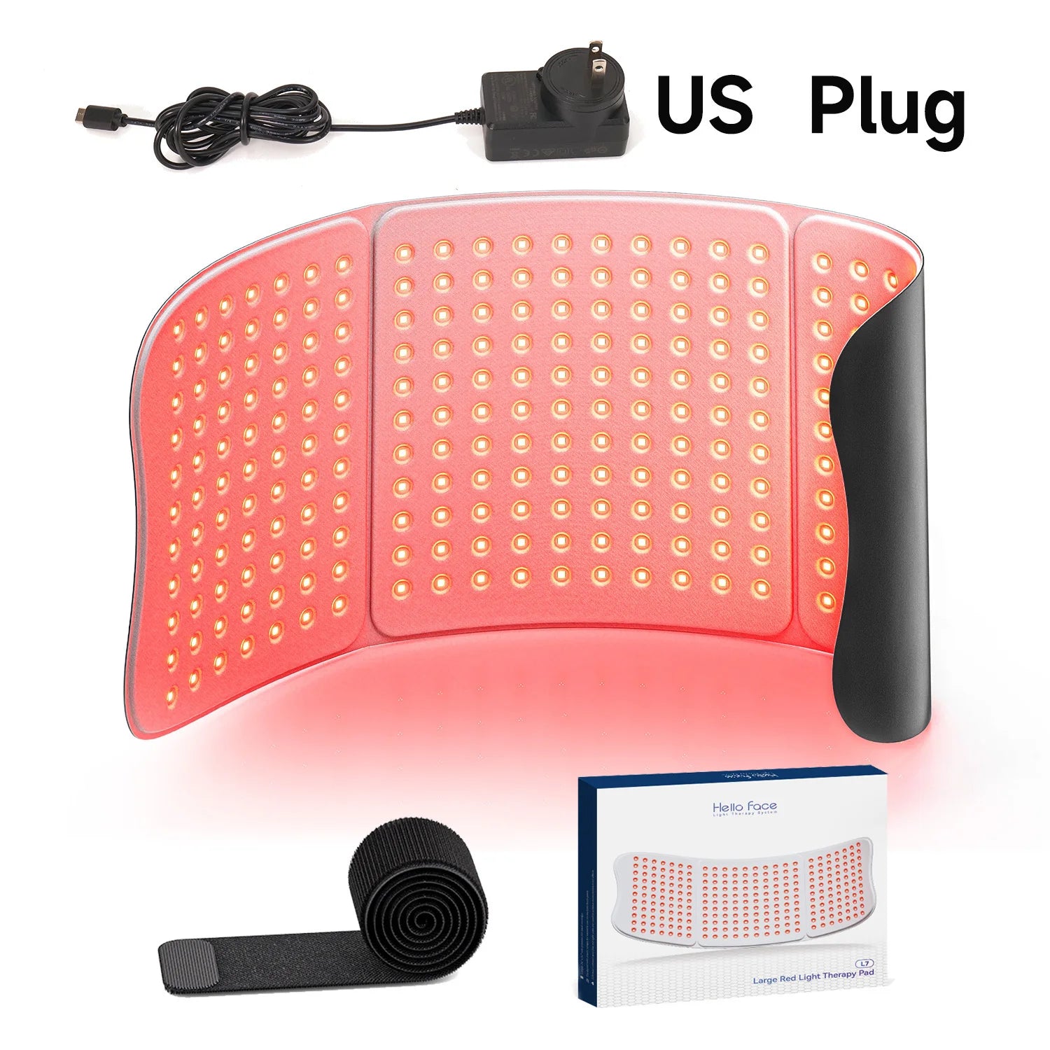 Upgraded Hello Face L7 Large Red Light Therapy Mat 792pcs LEDs 660 & 850nm Infrared Light Therapy Pad For Full Body Pain Relief