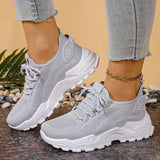 Women's Knitted Mesh Slip-On Sneakers — Breathable Platform Running Shoes