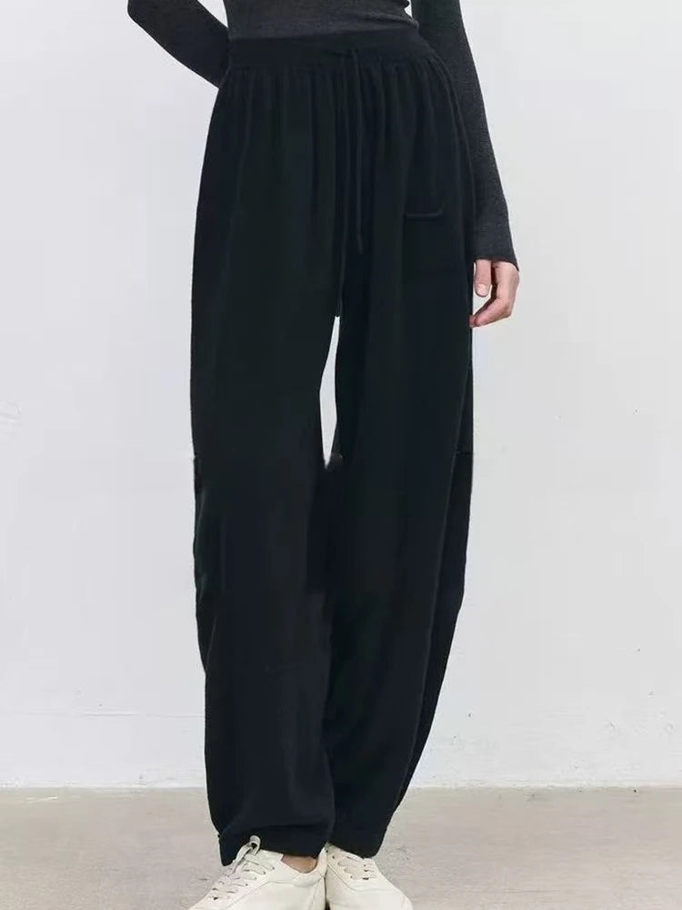Women's Wool Drawstring Cocoon Pants
