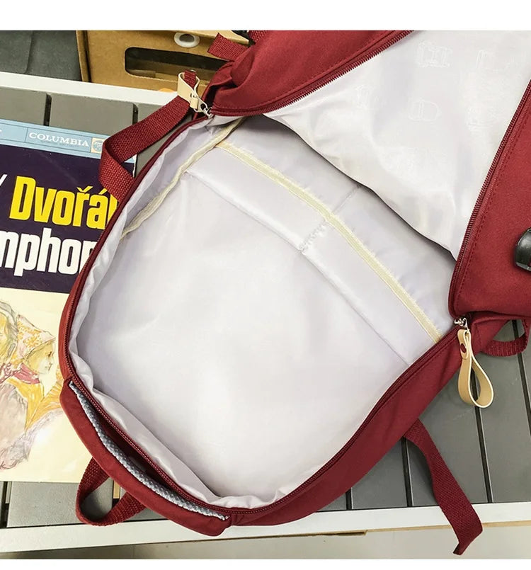 Fashion Big Student School Backpack Rucksack Girls Boys School Bag High Capacity Women Backpack Female Leisure Travel Mochila