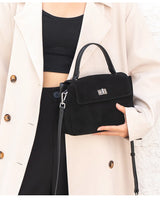 2026 NEW Autumn winter women's Natural Suede leather Crossbody Bag luxury designer Genuine Leather commuting messenger bag