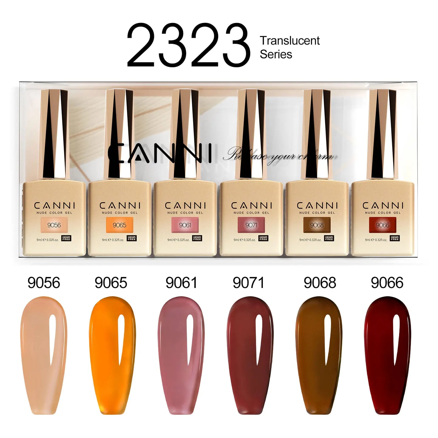 CANNI HEMA-Free Gel Polish Kit | Jelly, Nude & Rubber Base