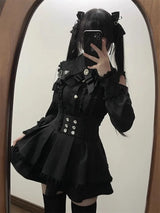 High Waist Lolita School orm Set Winter Faion oulder Bared irt And  Skirt Spicy Girl Clete Outfit Polyester ...