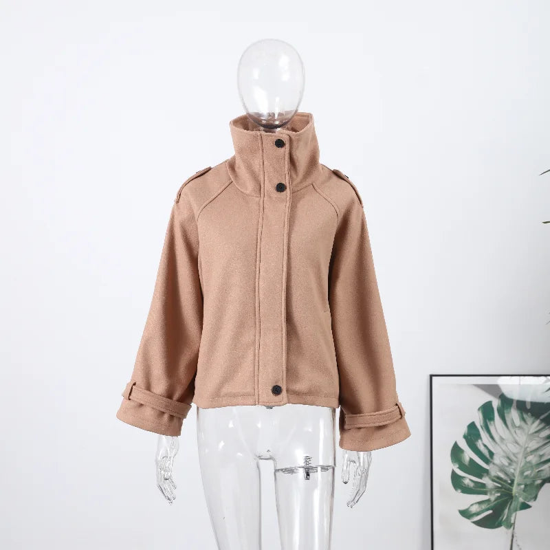Women's Stand Collar Zip Jacket – Autumn/Winter