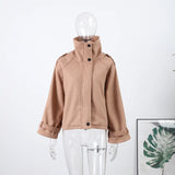 Women's Stand Collar Zip Jacket – Autumn/Winter
