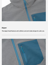 Outdoor Hiking Windproof Fleece Lined Stand Collar R2 Jacket Four Way Stretch Microfiber Polyester Spandex Keine Zeichen KZC