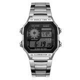 Casio AE1200WHD-1A Men’s Digital Sport Watch – Silver Stainless Steel