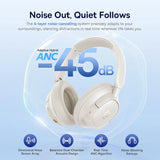 Baseus Bass EH10 NC Wireless Headphones Bluetooth 6.0 Noise Canceling 45dB Over Ear HeadsetSpatial Audio Earphone 80H Time