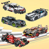 Creative DIY Racing Car Model Building Bricks Kit Advanced MOC Construction Toys for Adults Boys Girls Holiday Gift Idea
