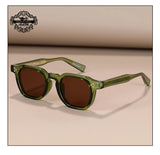 Classics Rivets Style Retro Sun Glasses for Women TR90 Frame Polygon Polarized Sunglasses UV400 Male Black Green 2025 Summer