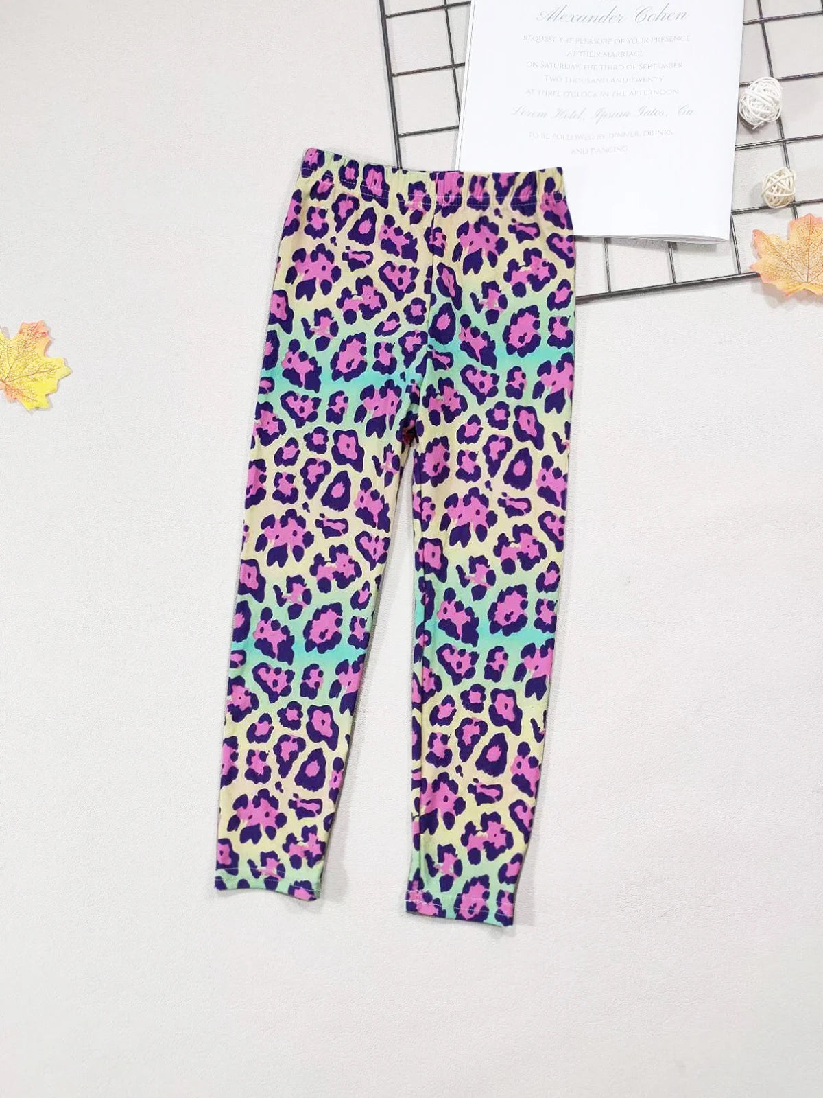 Girls' Floral Cartoon Fashion Leggings