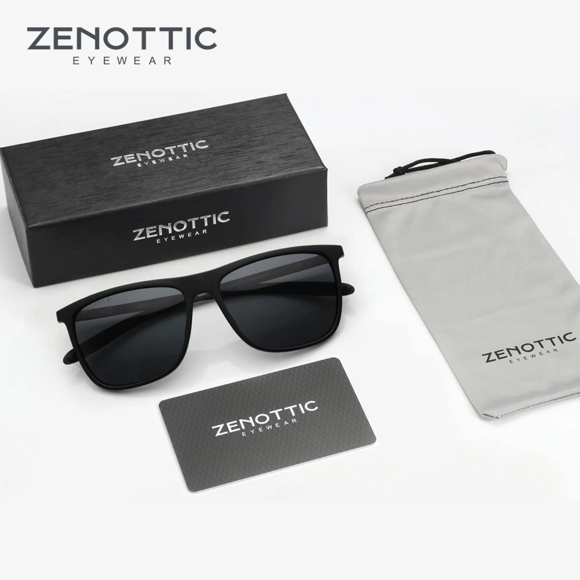 ZENOTTIC Square Polarized Sunglasses for Men