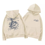 Rose Floral Pullover Hoodie | Relaxed Everyday Style