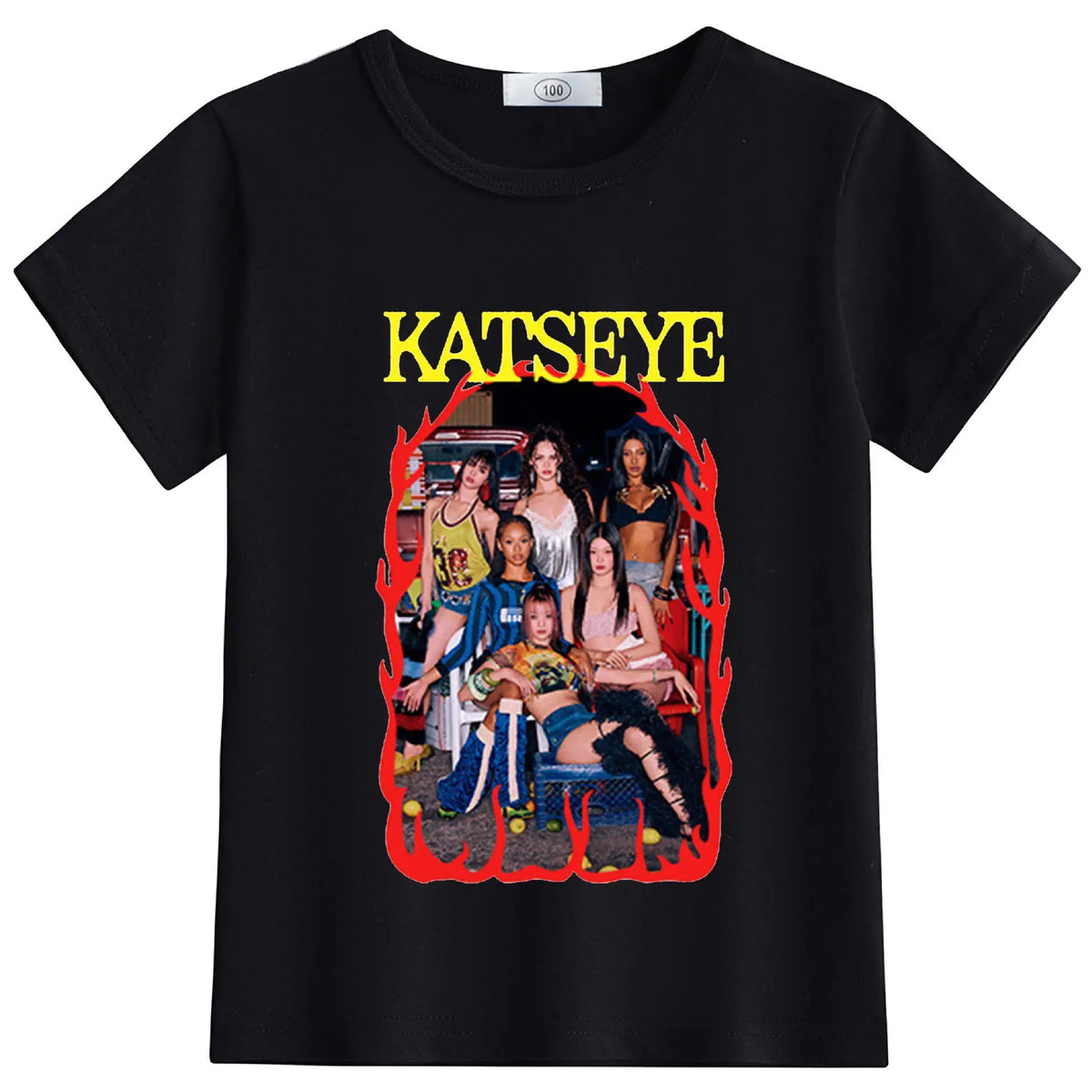 New KATSEYE Children's Summer Clothing for Infants and Toddlers - Round-neck, Lightweight, Short-sleeved T-shirt Top