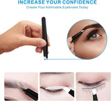 Professional 4-Piece Stainless Steel Tweezers Set with Travel Case - USA Origin