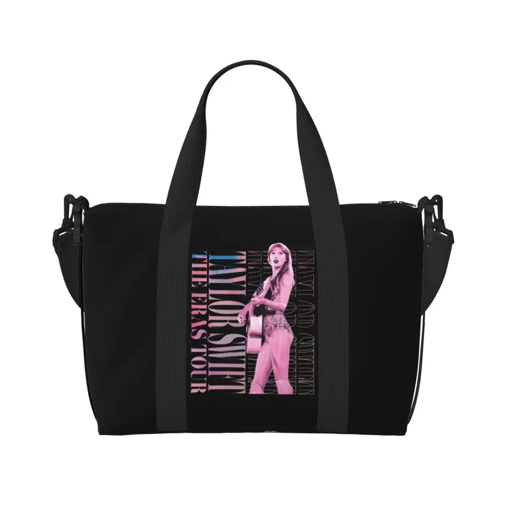 Custom The Eras Tour 1989 Taylor's Swift's American Pop Singer Tote Bag Women Large Capacity Beach Gym Travel Bags