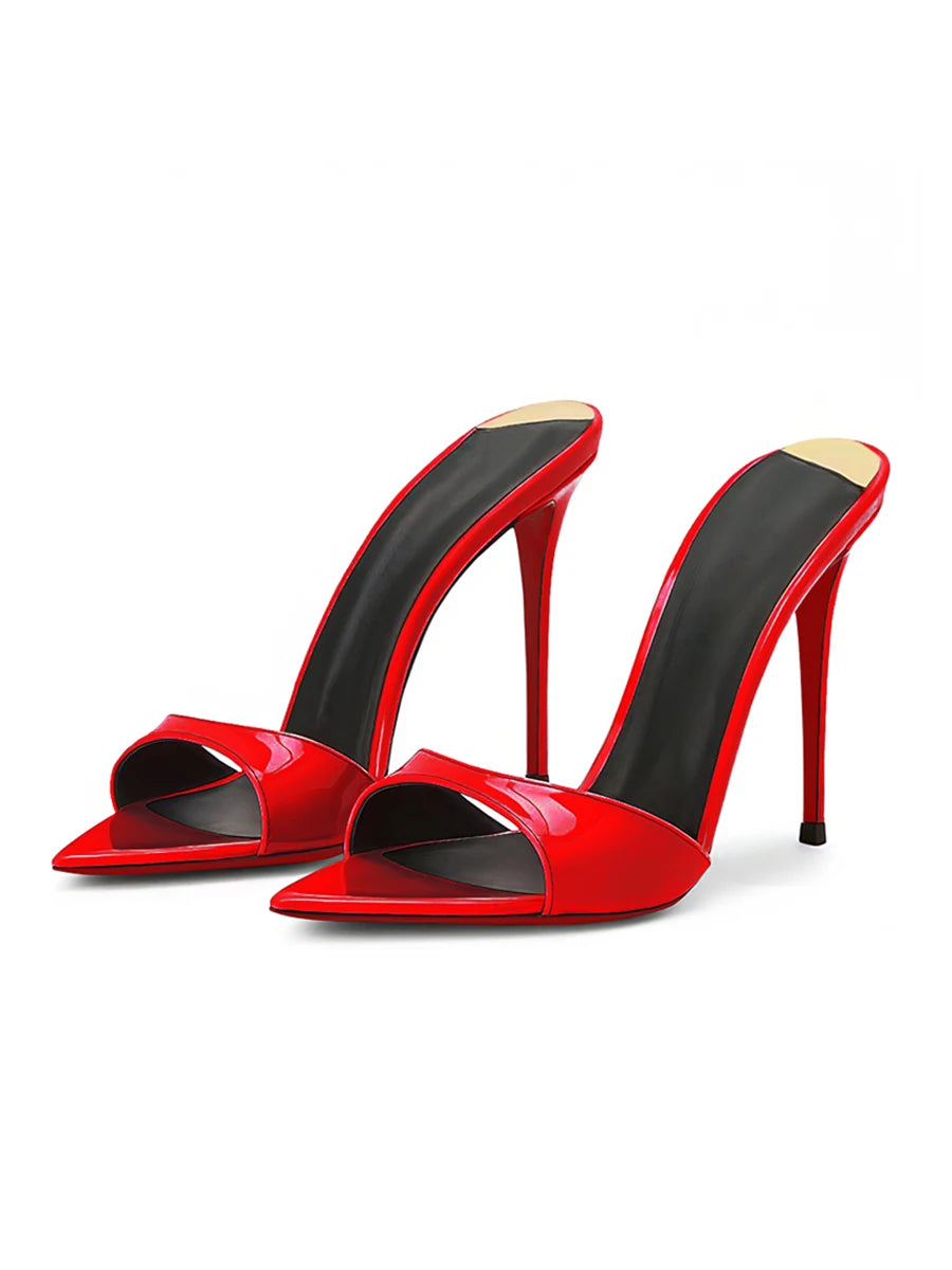 Women's Pointed-Toe Stiletto Heels — Open-Toe Summer Sandals