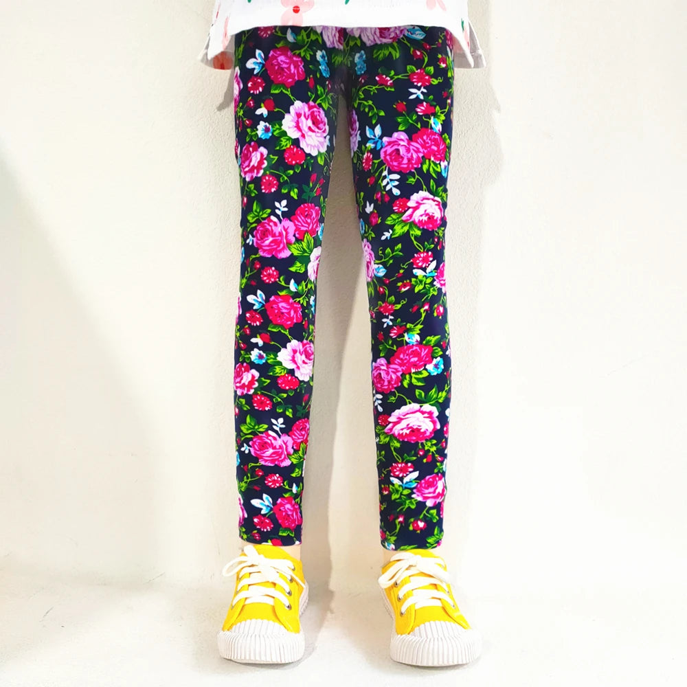 Girls' Floral Cartoon Fashion Leggings